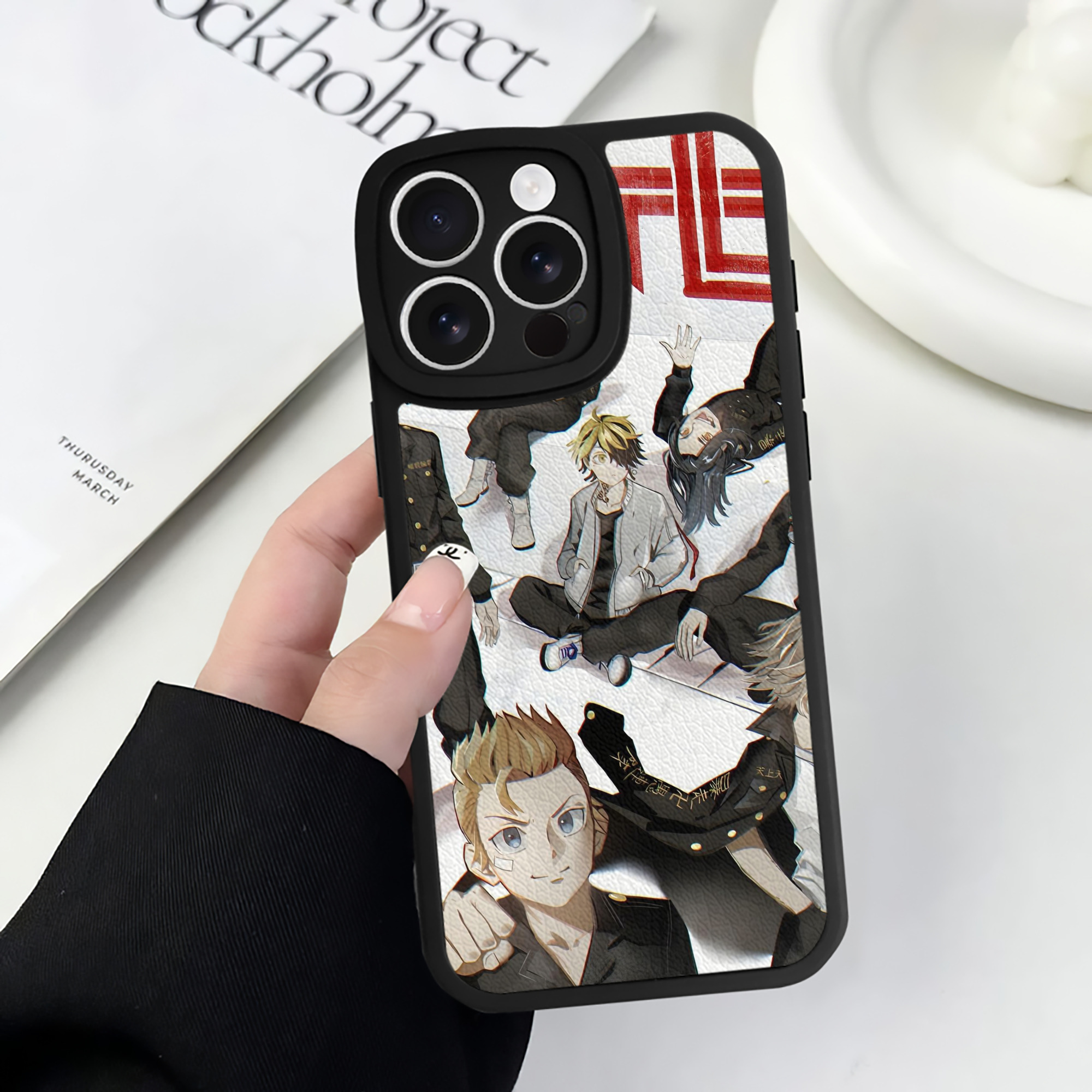（画像用） 東京リベンジャーズ Tokyo Revengers 【iPhone 16シリーズ対応】シリコンスマホケース（レザー調） 材質：シリコン